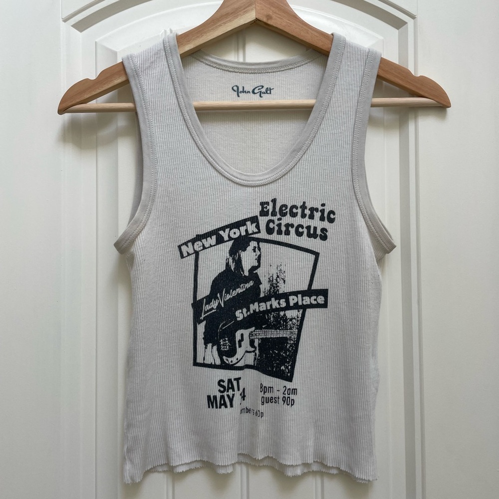 Brandy Melville Graphic Print Ribbed Tank